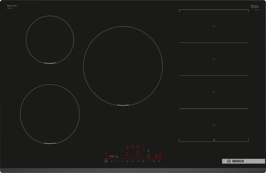 Bosch PXV831HC1E Select Line Serie 6 Induktionskochfeld 80cm  Schwarz, Rahmenlos