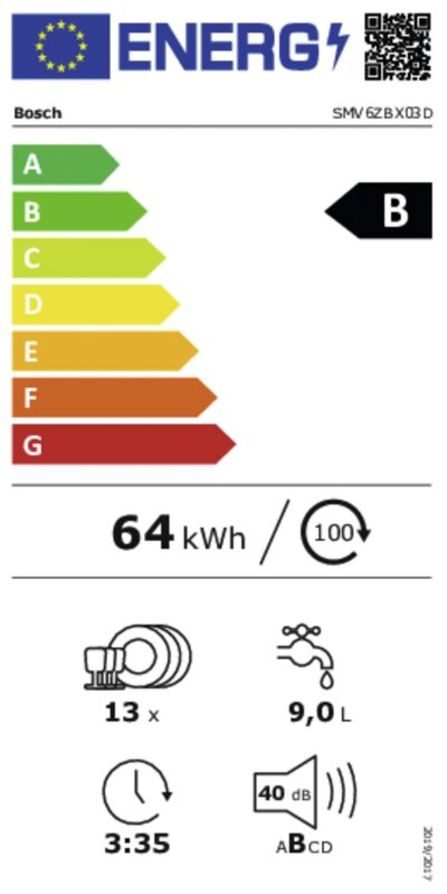 Bosch SMV6ZBX03D Select Line Serie 6 Vollintegriert Geschirrspüler   60 cm, Home Connect,Restzeitprojektion (TimeLight)