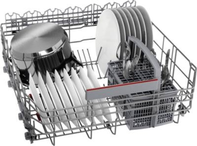 Bosch SMU4EBS01D Serie 4  Unterbau-Geschirrspüler, 60 cm Edelstahl,Home Connect,SpeedPerfect+