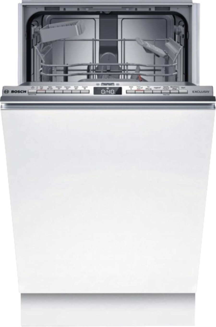 Bosch SPD4ELX01D Serie 4 Vollintegrierter Geschirrspüler, 45 cm Home Connect,Statusprojektion (InfoLight)
