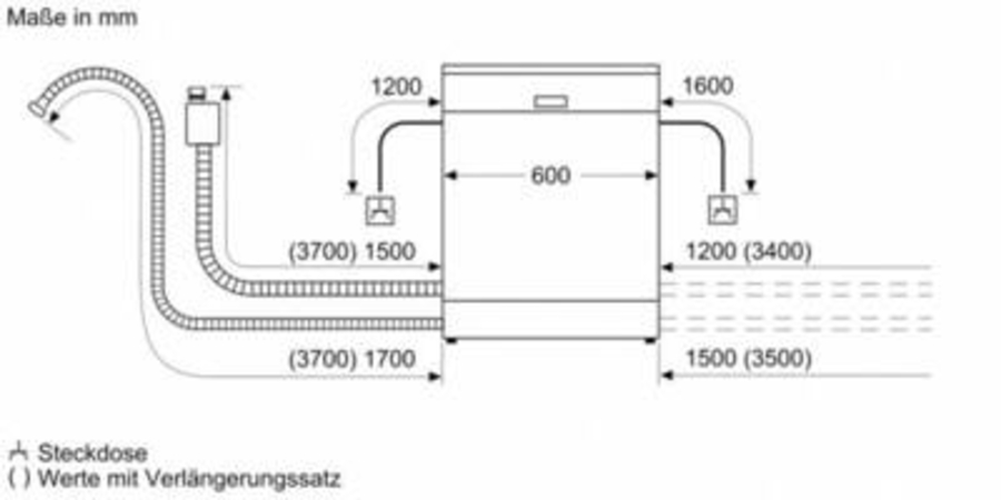 Bosch SMV4EBX00D Serie 4 Vollintegrierter Geschirrspüler, 60 cm Home Connect,Statusprojektion (InfoLight)