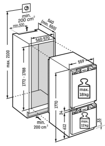 Liebherr IRCe 5121 Plus Integrierbarer Kühlschrank mit Kellerfach und EasyFresh
