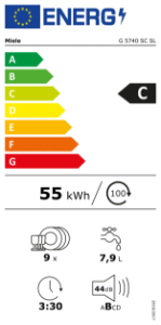 Miele G 5740 SC Geschirrspüler  Standgerät/Brillantweiß 45cm mit Besteckschublade