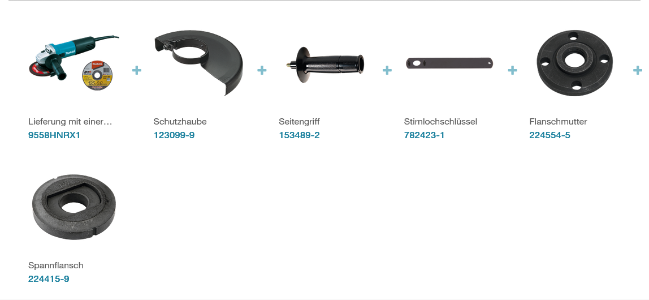 Makita 9558HNRX1 Winkelschleifer  125x08mm für Inox  Trennscheibe | 840 W • 125 mm • 11.000 U/min