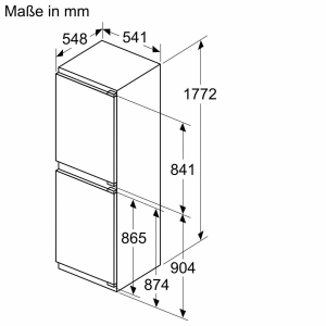 Siemens KI85NNFE0 Einbau-Kühl-Gefrier-Kombination mit Gefrierbereich 178cm Festtür
