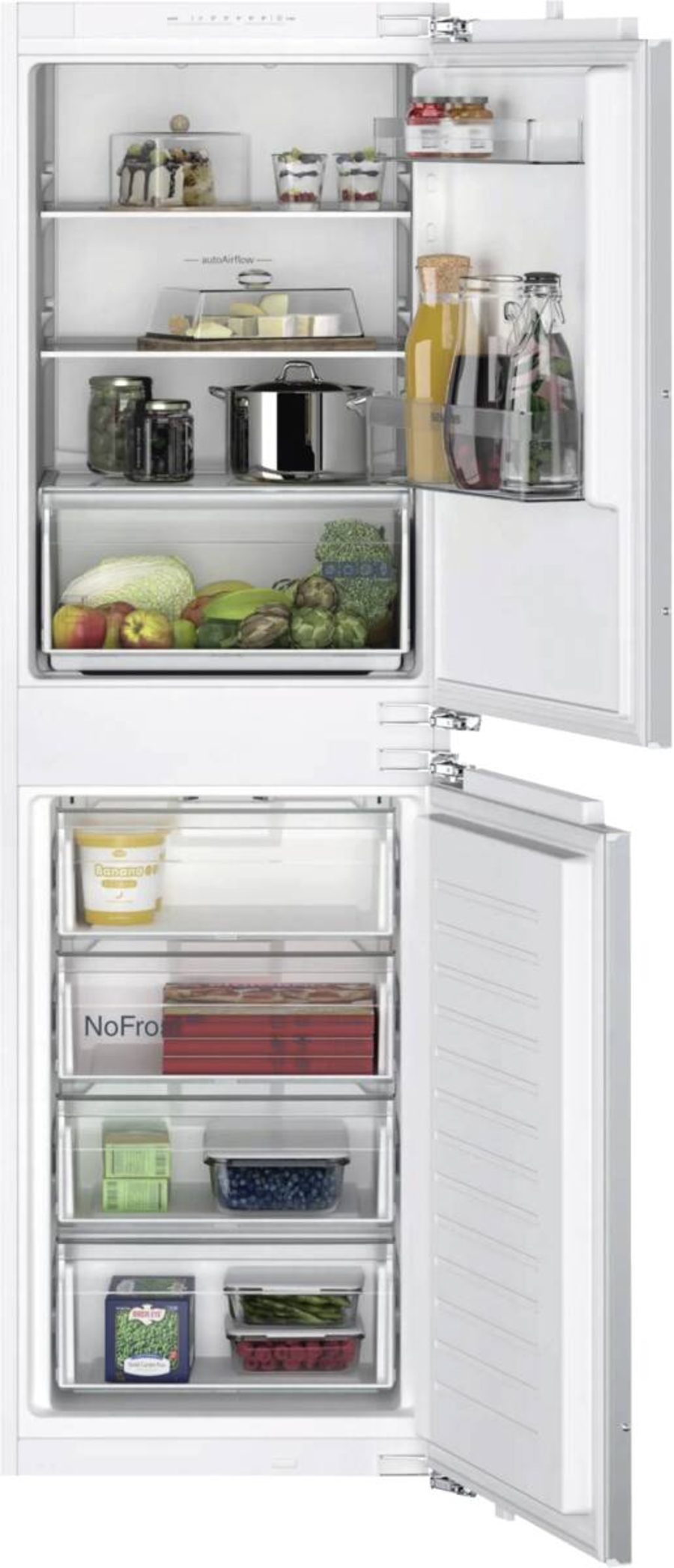 Siemens KI85NNFE0 Einbau-Kühl-Gefrier-Kombination mit Gefrierbereich 178cm Festtür