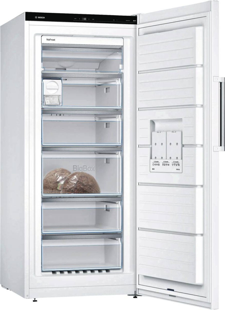 Bosch GSN51AWCV Serie 6 Freistehender Gefrierschrank, 161 x 70 cm  NoFrost,Weiss