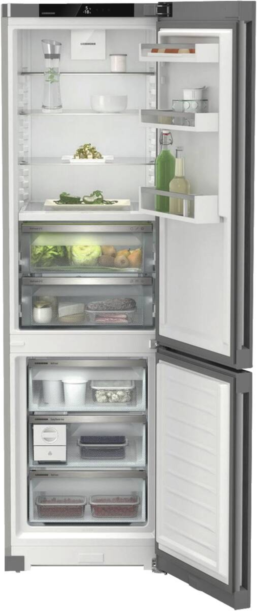 Liebherr CBNsfc 572i Plus Kühl-Gefrierkombination mit BioFresh und NoFrost, Stahlgrau