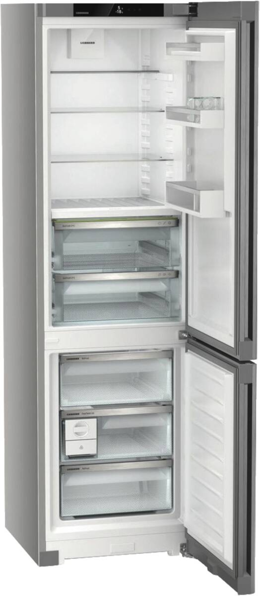 Liebherr CBNsfc 572i Plus Kühl-Gefrierkombination mit BioFresh und NoFrost, Stahlgrau