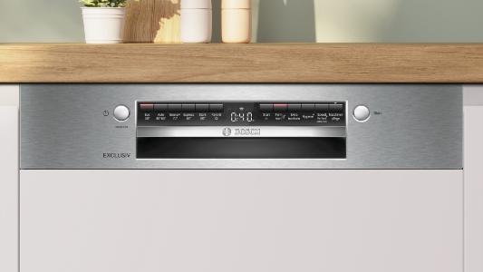 Bosch EXCLUSIV SMI4HUS01D Serie 4 Teilintegrierter Geschirrspüler 60 cm Edelstahl