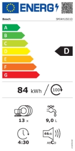 Bosch EXCLUSIV SMI4HUS01D Serie 4 Teilintegrierter Geschirrspüler 60 cm Edelstahl