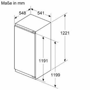 Siemens KI41RVFE0 iQ300 Einbau-Kühlschrank  122.5 x 56 cm Flachscharnier Weiss
