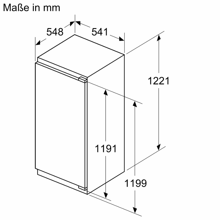 Siemens KI41RVFE0 iQ300 Einbau-Kühlschrank  122.5 x 56 cm Flachscharnier Weiss