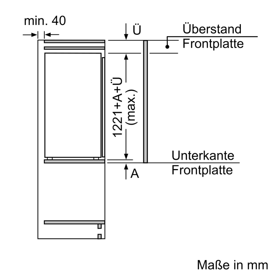 Siemens KI41RVFE0 iQ300 Einbau-Kühlschrank  122.5 x 56 cm Flachscharnier Weiss