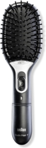 Braun Haircare BR710E Haarbürste IONTEC, Abnehmbares Bürstenkisse, Reisesic Schwarz-Grün