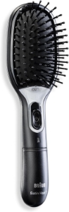 Braun Haircare BR710E Haarbürste IONTEC, Abnehmbares Bürstenkisse, Reisesic Schwarz-Grün