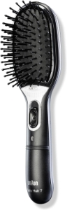 Braun Haircare BR710E Haarbürste IONTEC, Abnehmbares Bürstenkisse, Reisesic Schwarz-Grün