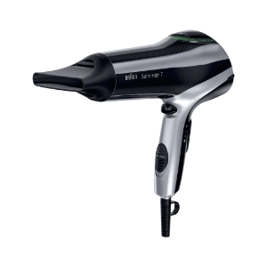 Braun Haircare HD730E Haartrockner 2200W, 3 Heizstufen, Ionisator, Diffus Schwarz-Silber