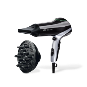Braun Haircare HD730E Haartrockner 2200W, 3 Heizstufen, Ionisator, Diffus Schwarz-Silber
