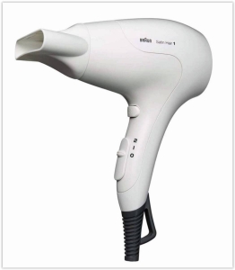 Braun Haircare HD180E Haartrockner, 1800W, 2 Leistungsstufen, Infrarot-Wä Weiss