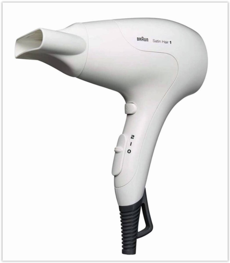 Braun Haircare HD180E Haartrockner, 1800W, 2 Leistungsstufen, Infrarot-Wä Weiss