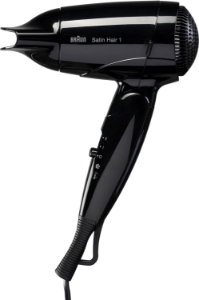 Braun Haircare HD130E Reise-Haartrockner, 1200W, Anschlusspannung umschal Schwarz