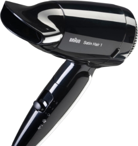 Braun Haircare HD130E Reise-Haartrockner, 1200W, Anschlusspannung umschal Schwarz