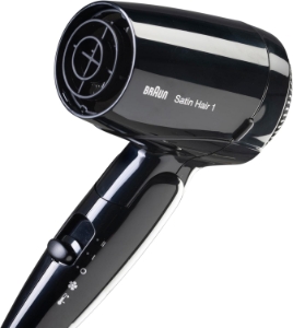 Braun Haircare HD130E Reise-Haartrockner, 1200W, Anschlusspannung umschal Schwarz