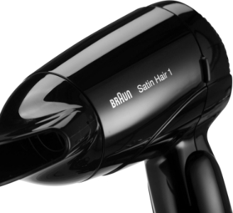 Braun Haircare HD130E Reise-Haartrockner, 1200W, Anschlusspannung umschal Schwarz