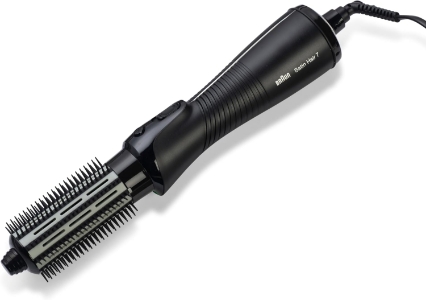Braun Haircare AS720E Warmluft-Lockenbürste, 700W, Kamm und Bürstenaufsat Schwarz