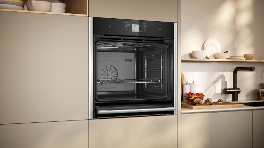 Neff B64FT33N0 N90 Dampfbackofen  60 x 60 cm Edelstahl Slide & Hide®,Dämpfen bis 120 °C,Multipoint Bratenthermomete