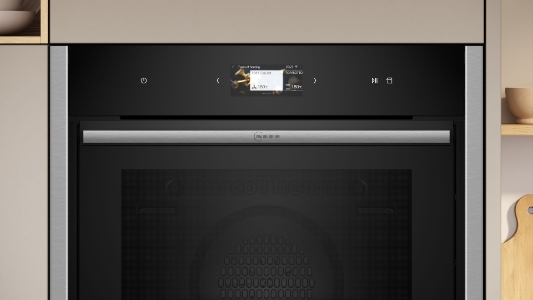 Neff B64VS71N0 N90 Einbau-Backofen mit Dampfunterstützung  Slide & Hide®,Pyrolyse,Edelstahl/Schwarz