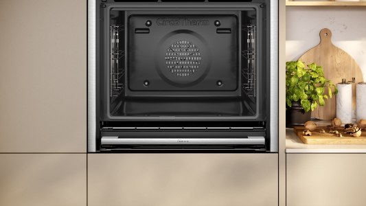 Neff B64VS71N0 N90 Einbau-Backofen mit Dampfunterstützung  Slide & Hide®,Pyrolyse,Edelstahl/Schwarz