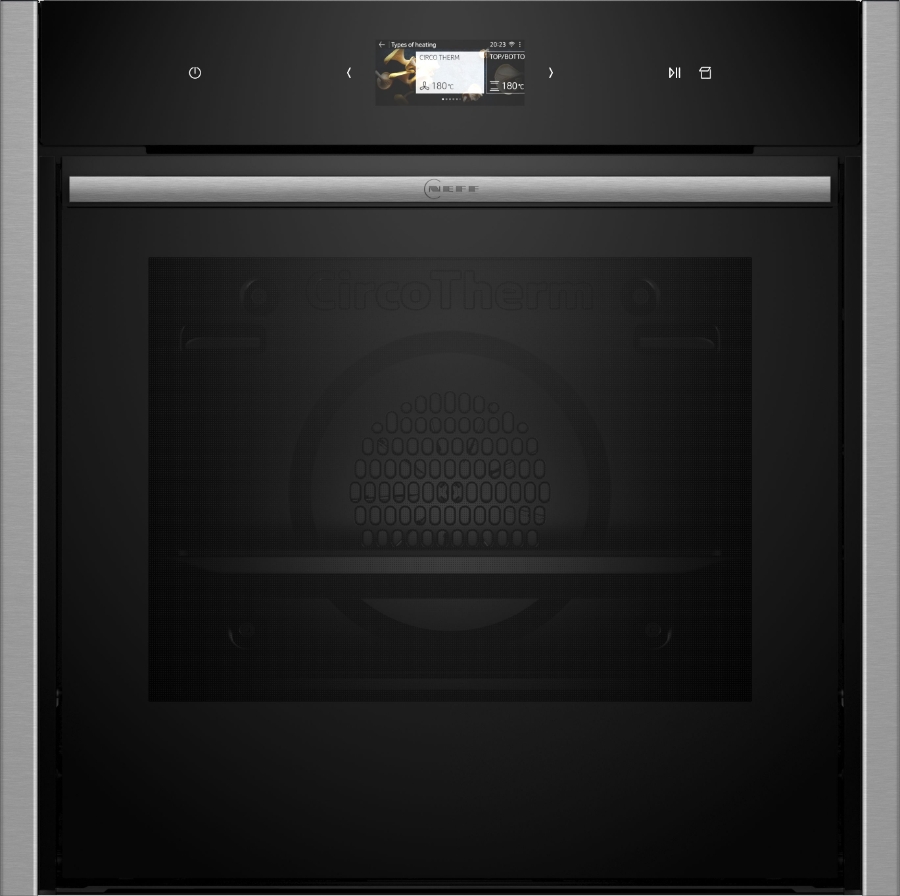 Neff B64VS71N0 N90 Einbau-Backofen mit Dampfunterstützung  Slide & Hide®,Pyrolyse,Edelstahl/Schwarz