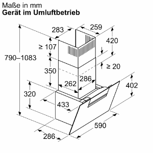 Neff D65IFN1S0 N50 Wandesse 60 cm Klarglas schwarz bedruckt 
