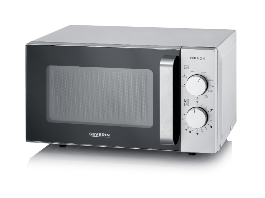 Severin MW 7768 2-in-1 Mikrowelle mit Glasboden und Grill ohne Drehteller