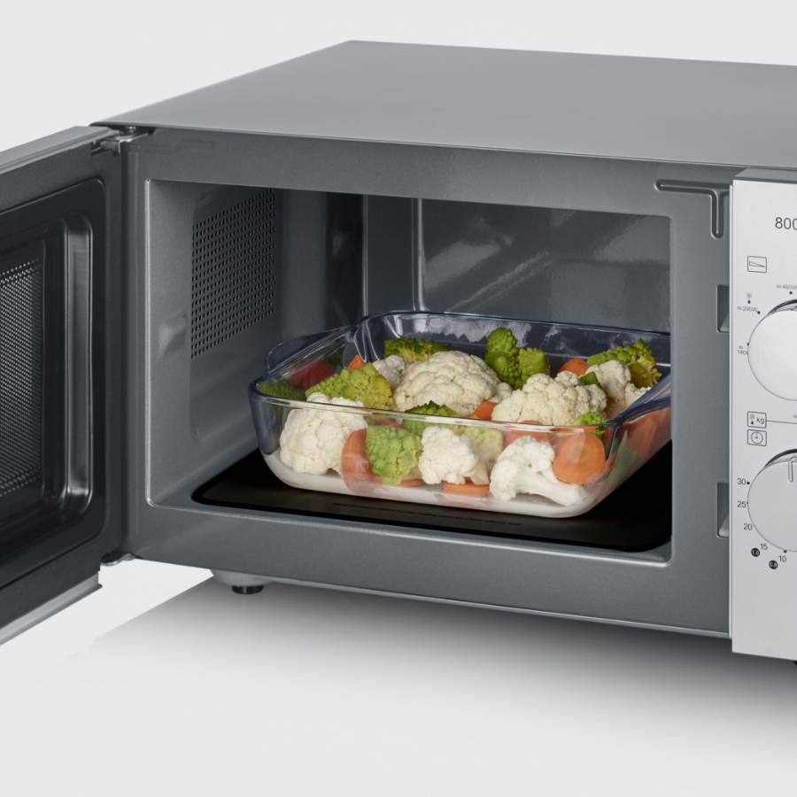 Severin MW 7768 2-in-1 Mikrowelle mit Glasboden und Grill ohne Drehteller