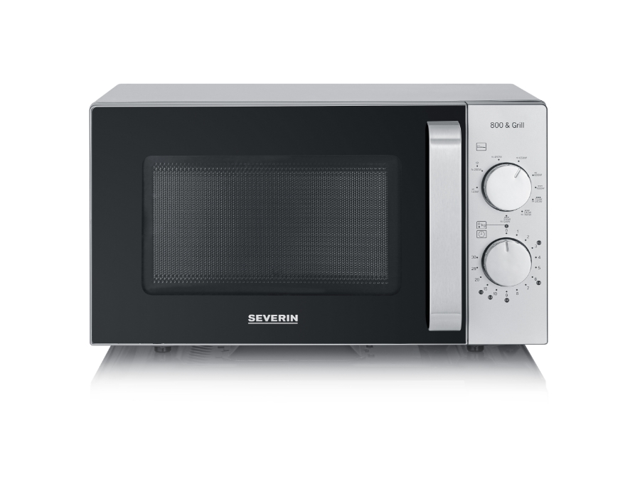 Severin MW 7768 2-in-1 Mikrowelle mit Glasboden und Grill ohne Drehteller