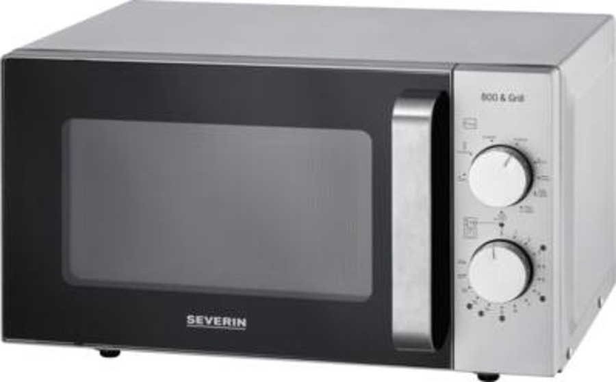 Severin MW 7768 2-in-1 Mikrowelle mit Glasboden und Grill ohne Drehteller