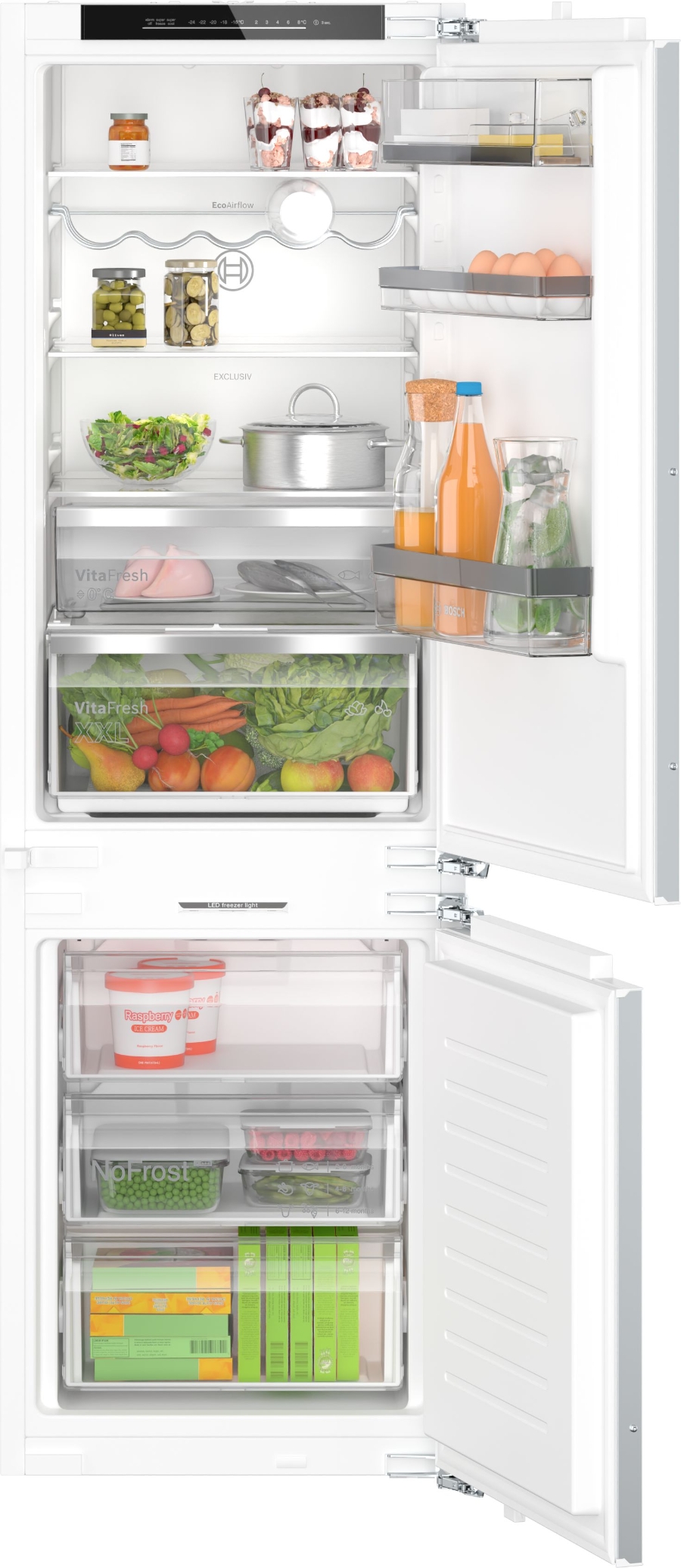 Bosch EXCLUSIV KIN86EDD0 Select Line Serie 6 Kühl-Gefrier-Kombination 177.2 x 55.8 cm, Flachscharnier mit Softeinzug(Festtür)