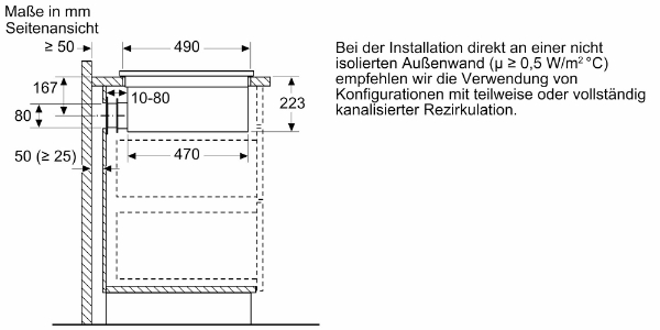 Siemens ED811BS16E Kochfeld mit Dunstabzug 80 cm Rahmenlos 