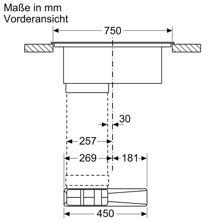 Siemens ED811BS16E Kochfeld mit Dunstabzug 80 cm Rahmenlos 