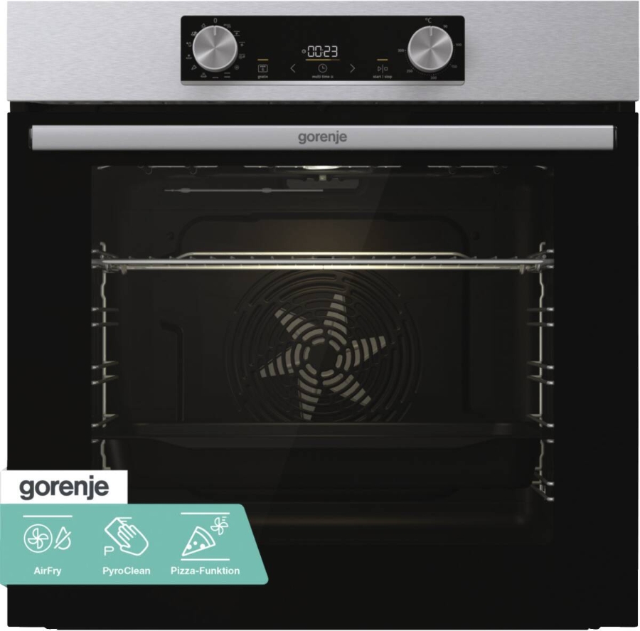 Gorenje BOP6737E02XK Einbau Backofen Pyrolyse Selbstreinigung 77 Liter,AirFry
