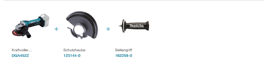 Makita DGA452Z Akku-Winkelschleifer LXT 18 V • 115 mm • 11.000 U/min