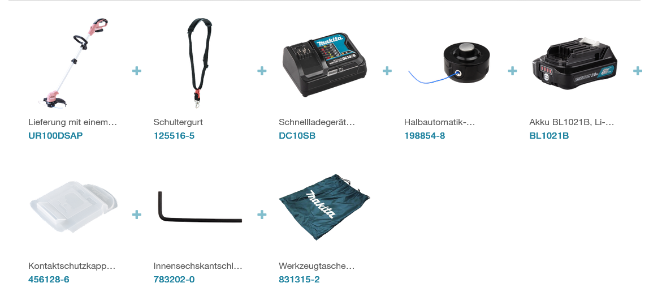 Makita UR100DSAP Akku-Rasentrimmer  12 V max • 10.000 U/min|