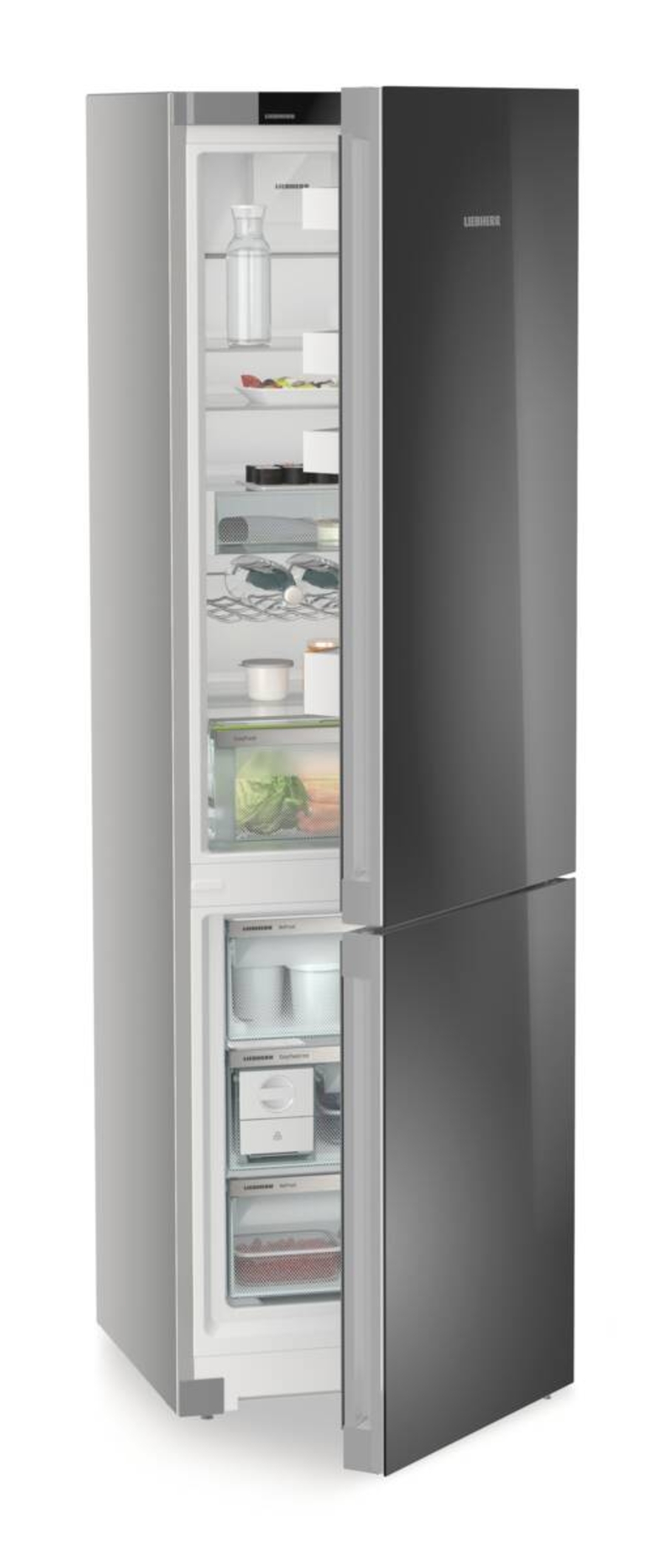 Liebherr CNgbc 5723 Plus Kühl-Gefrierkombination mit EasyFresh und NoFrost,SchwarzGlas