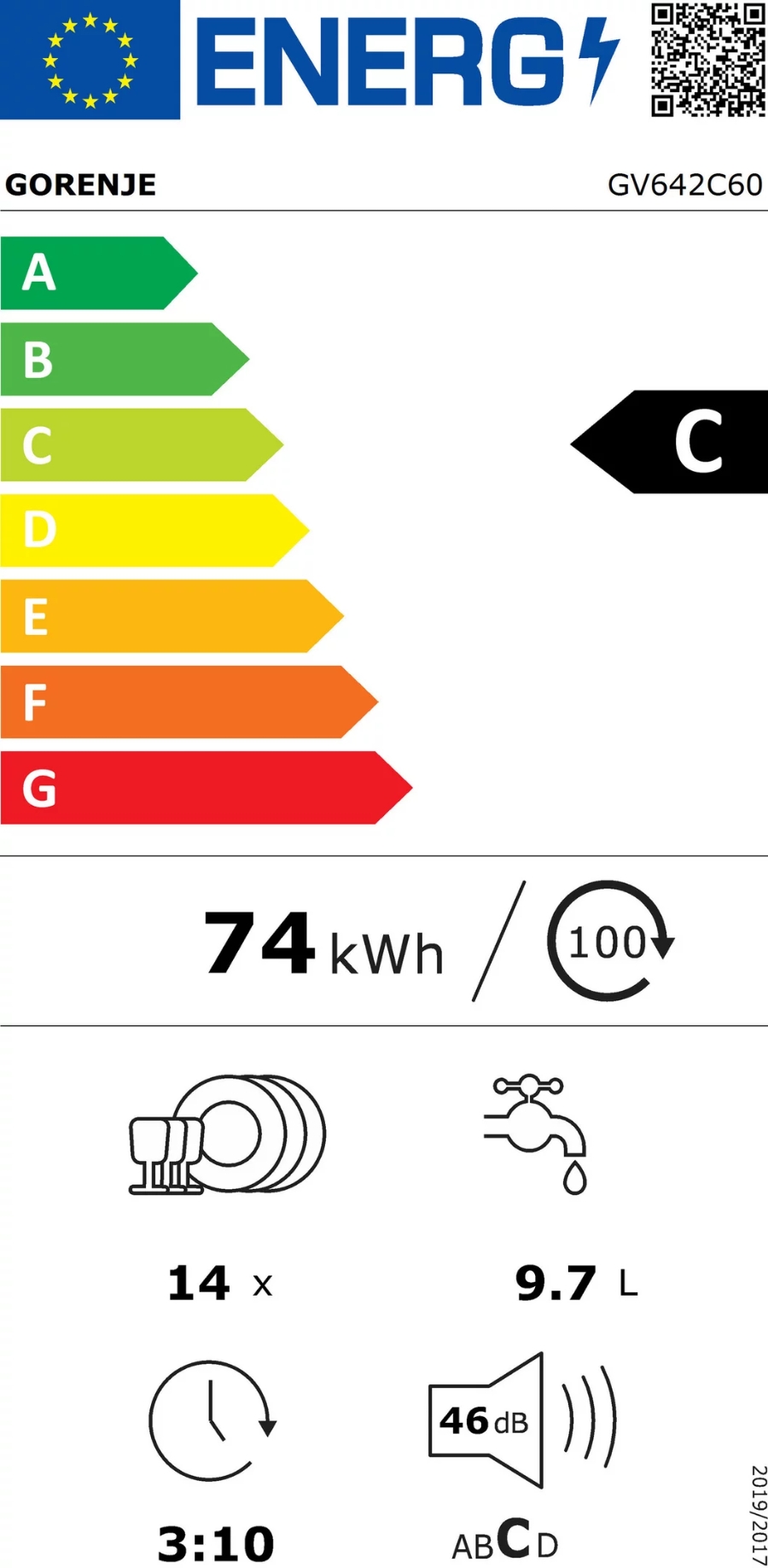 Gorenje GV642C60 Geschirrspüler Einbau 60 cm vollintegriert TotalDry,automatische Türöffnung,Selbstreinigungsprogramm