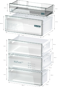 Siemens KG49NEICU topTeam Freistehende Kühl-Gefrier-Kombination  mit Gefrierbereich,203 x 70 cm ,Inox-Silber,NoFrost