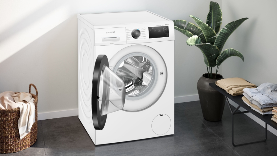 Siemens WM14UR5EM3 iQ500 Waschmaschine Frontlader, 9 kg, 1400 U/min Outdoor-/Imprägnier-Programm,Antiflecken-System