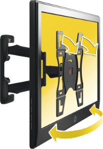 Vogels PHW 400M Schwenkbare TV-Wandhalterung für 32-55 Zoll Fernseher,180° drehbar und neigbar, max. 30 kg, schwarz